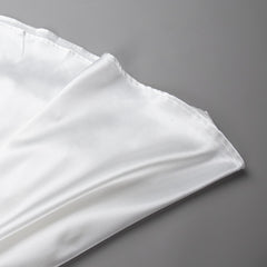 High Waisted Satin Flowy Maxi Skirt