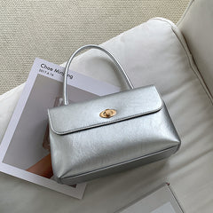 Vintage Oil Wax Pu Leather Square Handbag