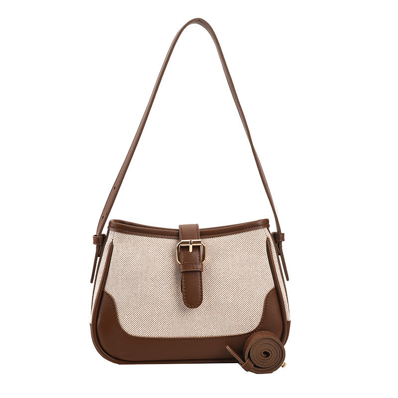 Advanced Texture Patchwork Shoulder Bag