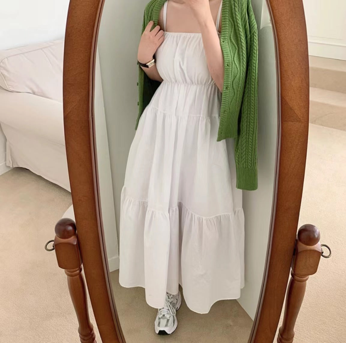 Korean Chic Summer Niche Temperament Chiffon Sling Dress