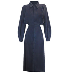 Women's Retro Temperament Waist Slim Shirt Dress