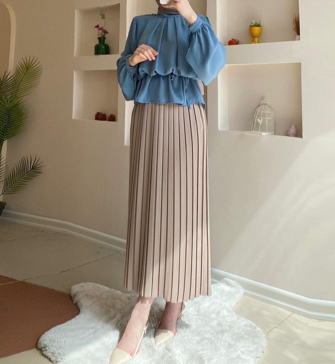 Pleated Skirt Hijab Suit