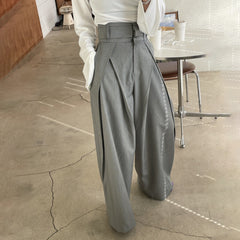 Gray Wide Leg Cullottes Pants