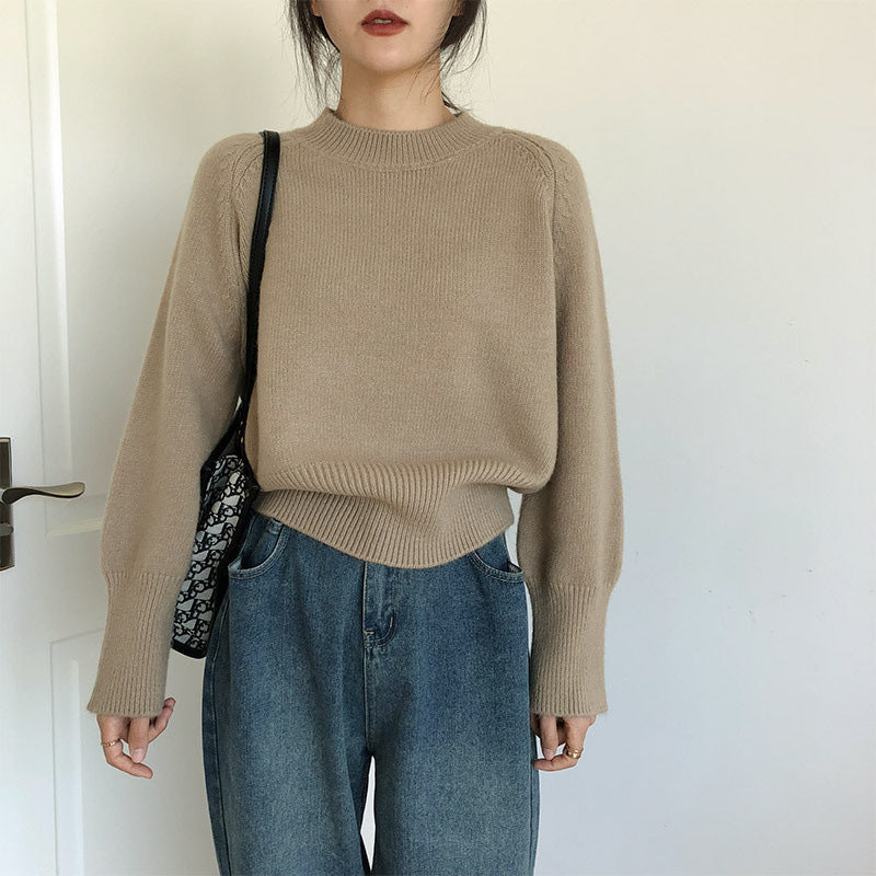 Vintage Round Neck Pullover Sweater