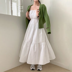 Korean Chic Summer Niche Temperament Chiffon Sling Dress