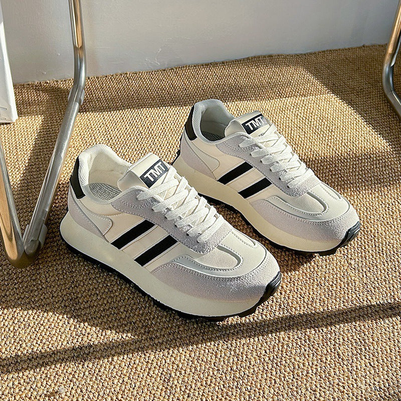 Vintage Striped Heightened Sneakers