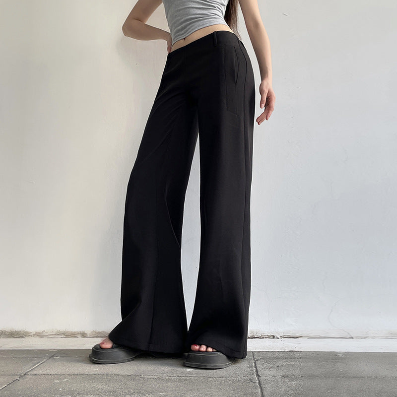 V-shaped Waist Wide Leg Casual Pants