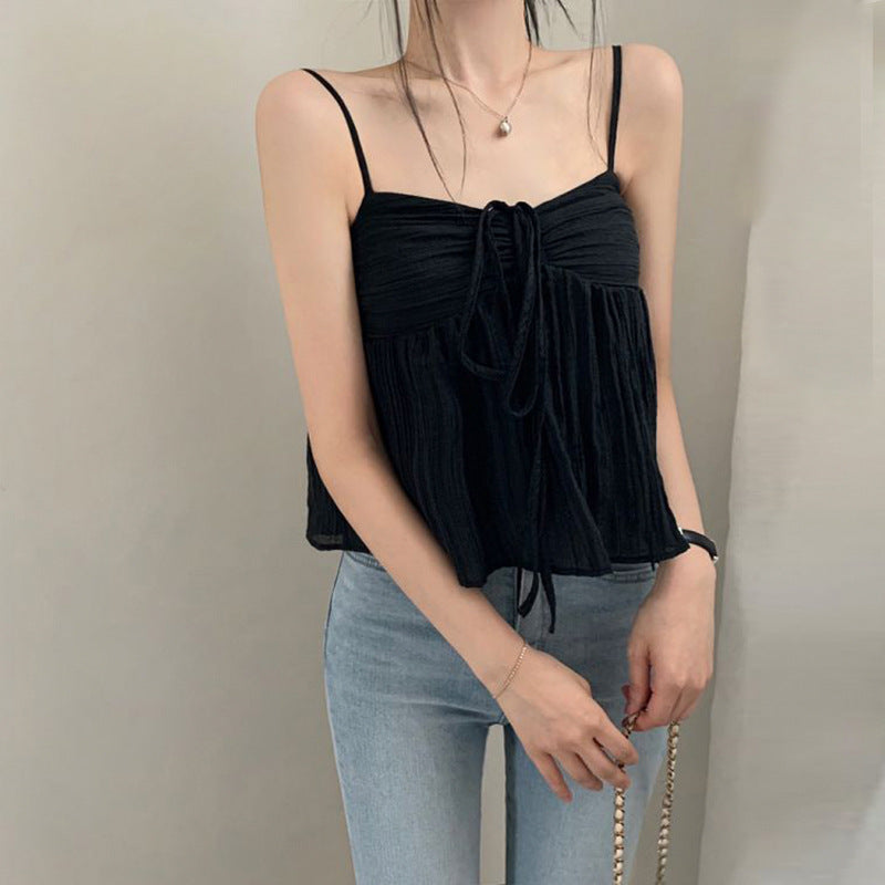 Aesthetic Front Tie Cami Top