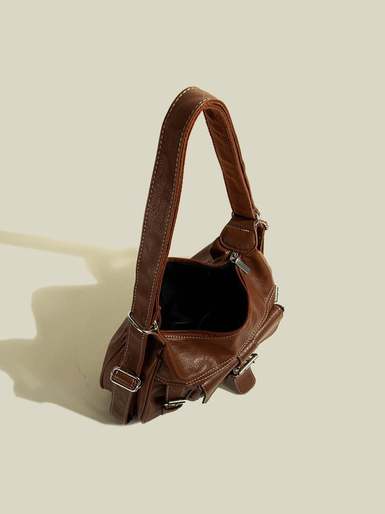 90s Vintage Pu Leather Crossbody Bag