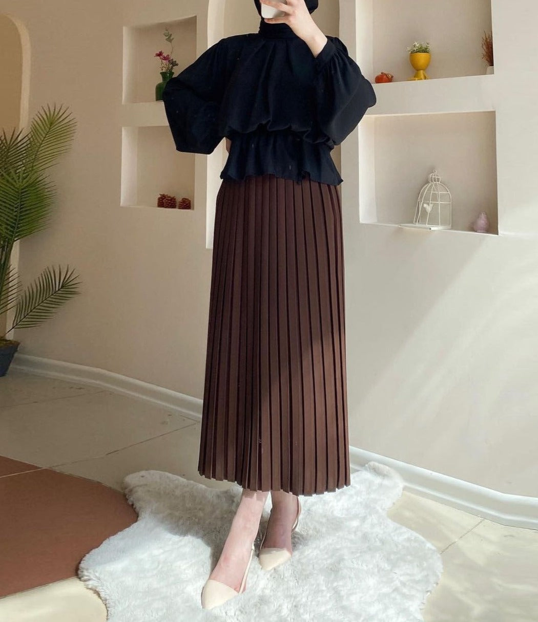 Pleated Skirt Hijab Suit