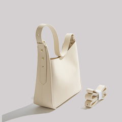 Solid Color Pu Leather Shoulder Bag