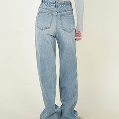 Denim Straight Leg Jeans