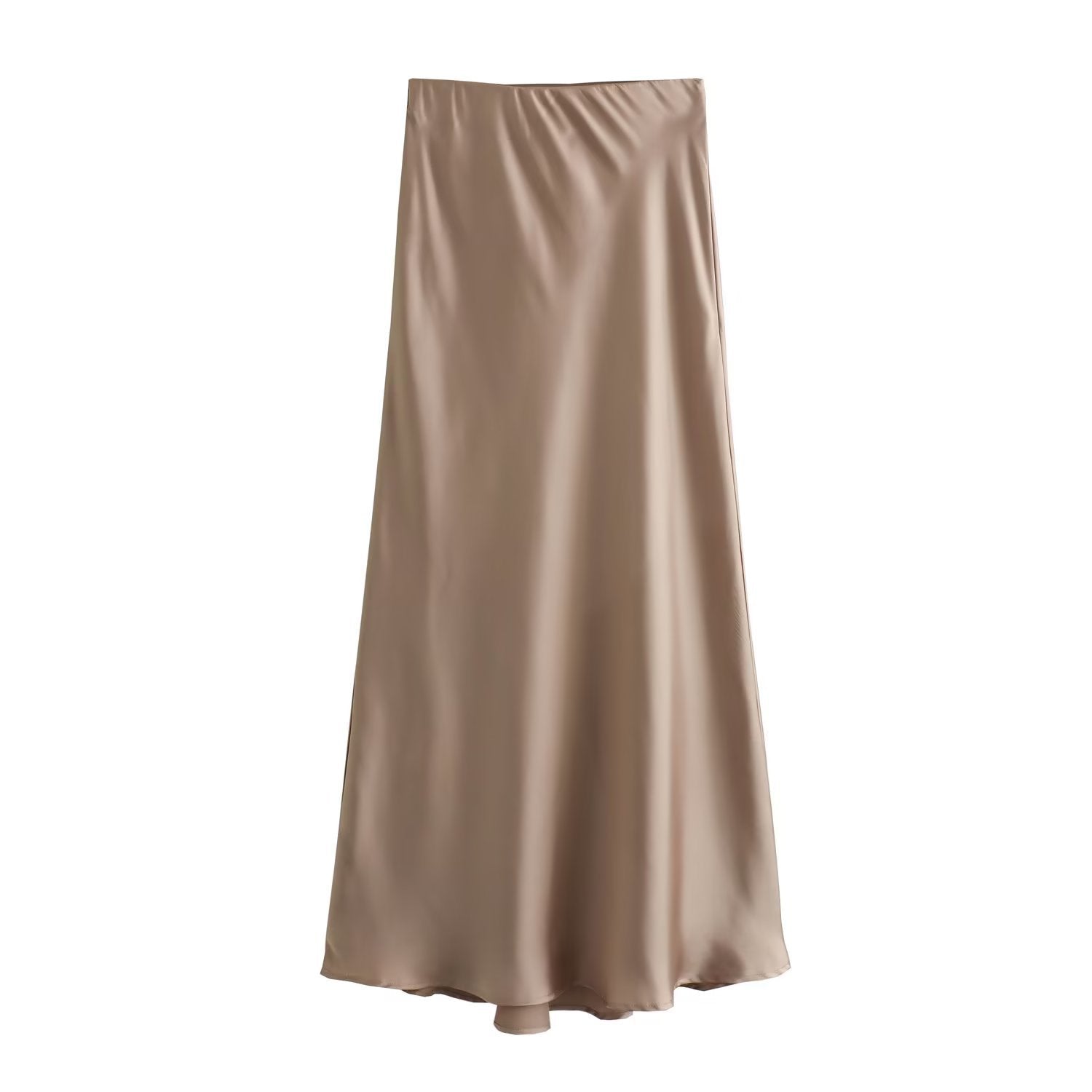 Silk Satin High Waist Maxi Skirt