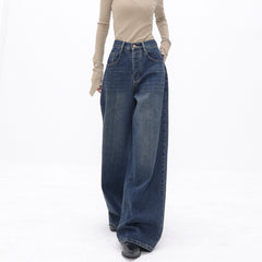 Vintage 90s Blue Wash Baggy Wide Leg Jeans