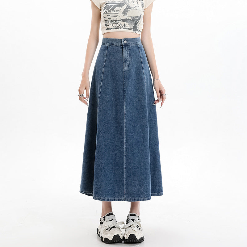 Vintage Denim Maxi Skirt