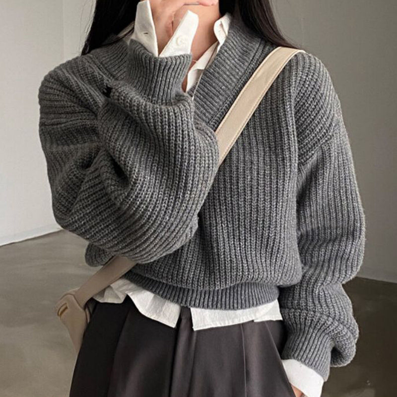 Dark Academia V-Neck Pullover Sweater