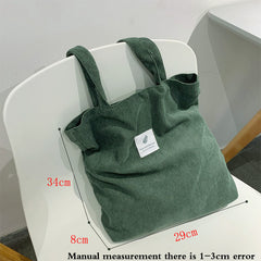 Large Capacity Corduroy Tote Bag