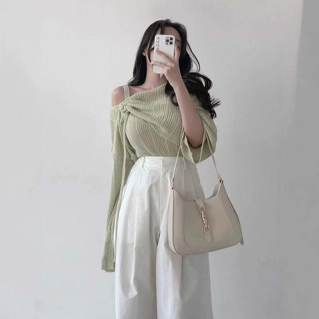 Blouse Slim Fit Inner Wear Two-piece Sling