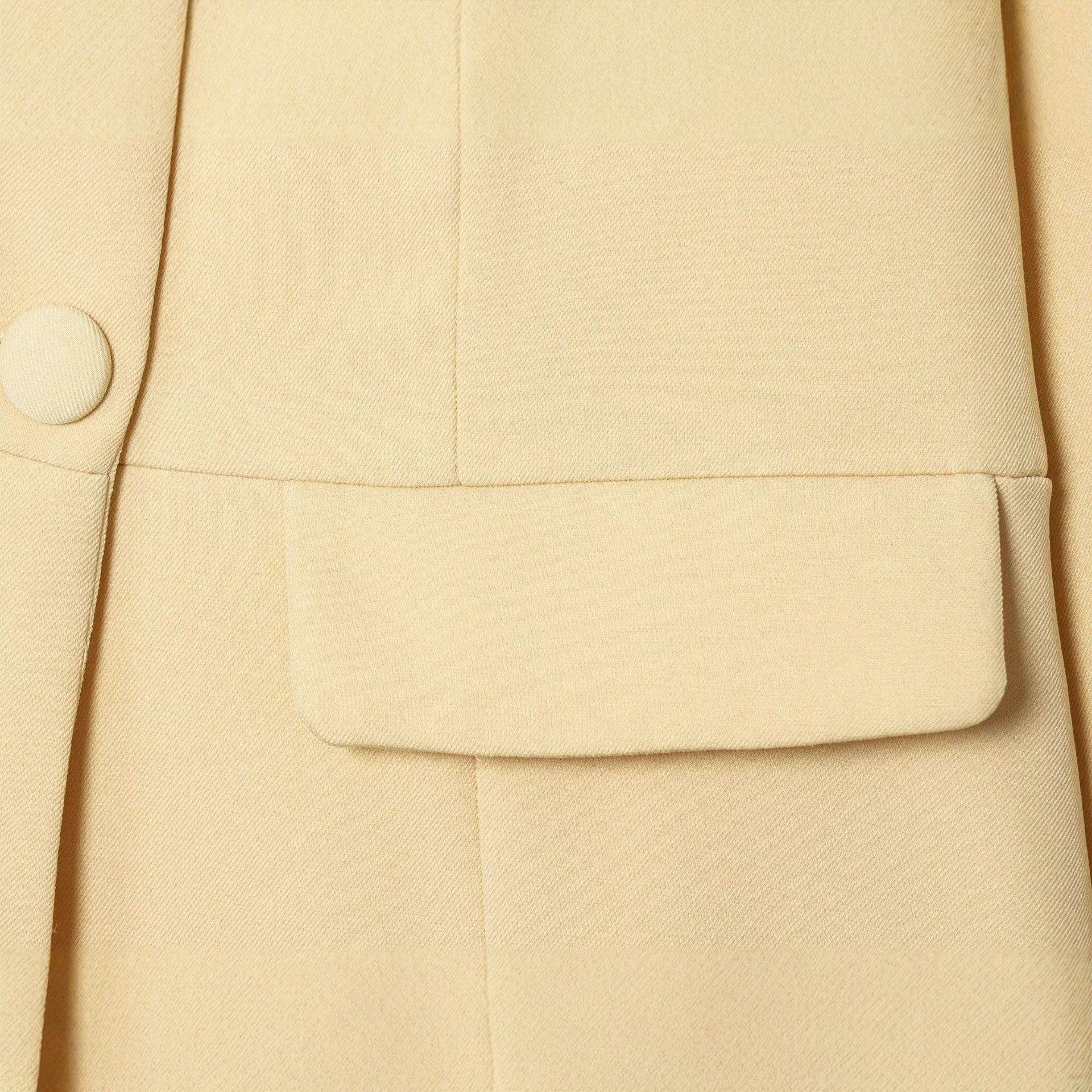 Solid Color Round Neck Suit Blazer