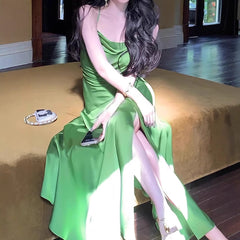 Satin Sling Maxi Dress