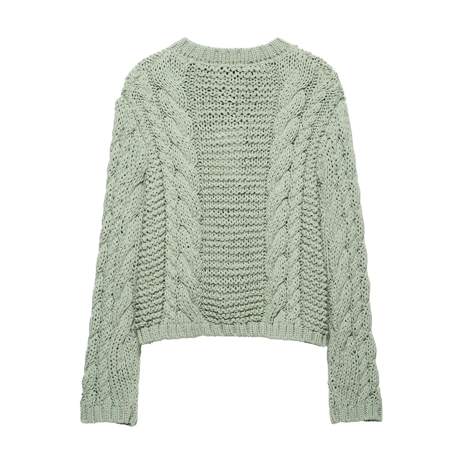 Women's Flower Row Decorative Knitted Coat