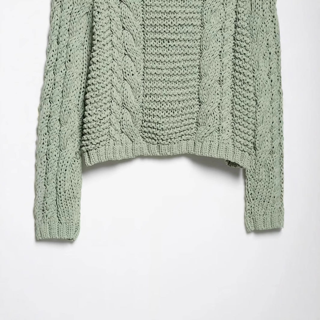 Women's Flower Row Decorative Knitted Coat