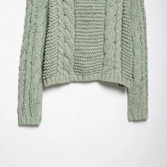 Women's Flower Row Decorative Knitted Coat