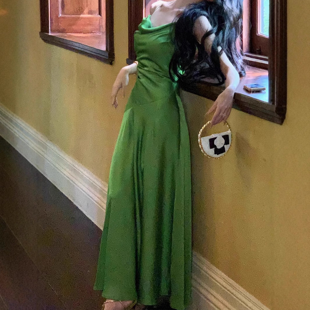 Satin Sling Maxi Dress