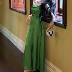 Satin Sling Maxi Dress