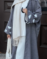 Embroidery Cloud Abaya