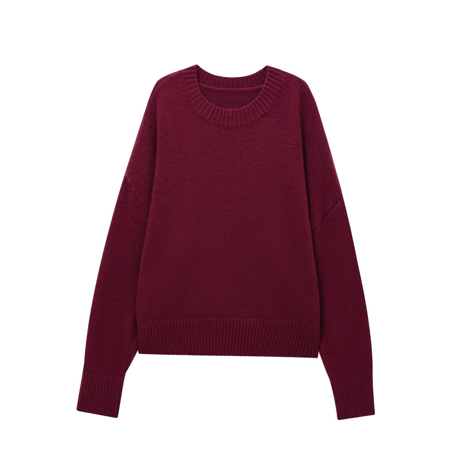 OOTD: Loose Coat + Round Neck Sweater + Wide Leg Jeans + Shoulder Bag