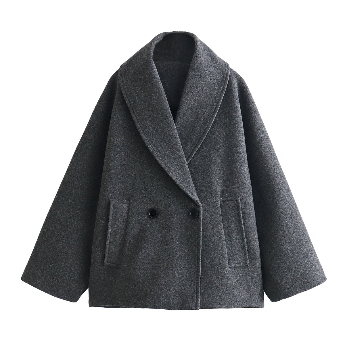 Vintage Double Breasted Oversized Wool Coat
