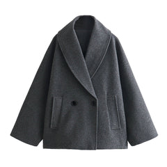 OOTD: Wool Coat + Knitted Cardigan + Wide Leg Trousers + Shoulder Bag