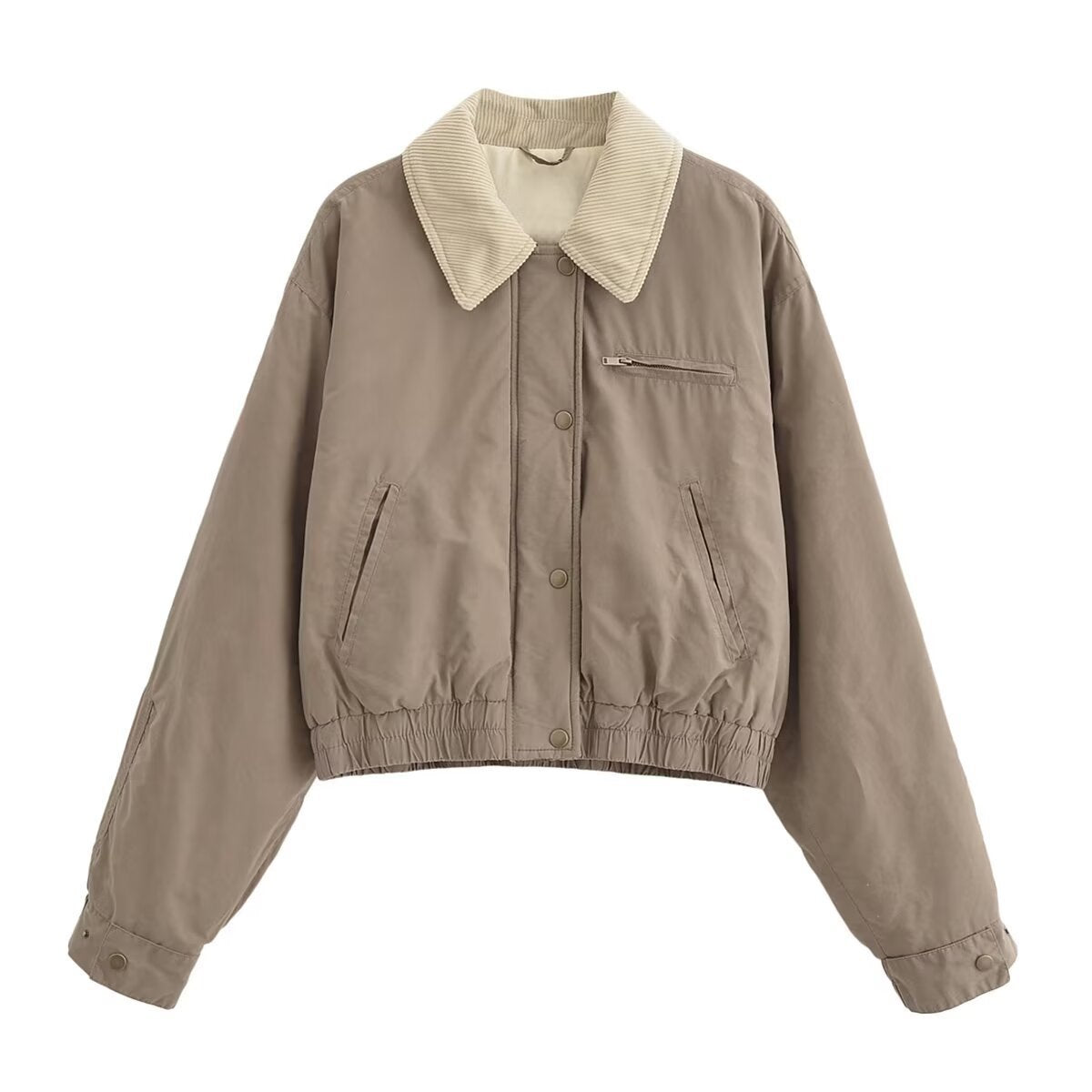 Vintage Polo Collar Zip Up Jacket