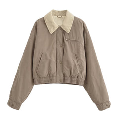 Vintage Polo Collar Zip Up Jacket