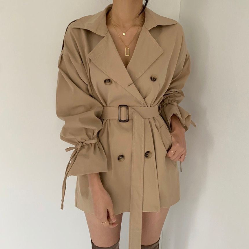 Vintage Windbreaker Loose Trench Coat