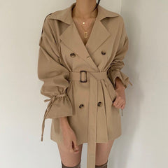 Vintage Windbreaker Loose Trench Coat