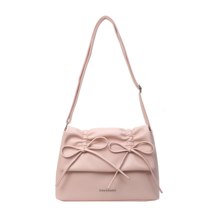 Aesthetic Bow Pu Leather Coquette Shoulder Bag