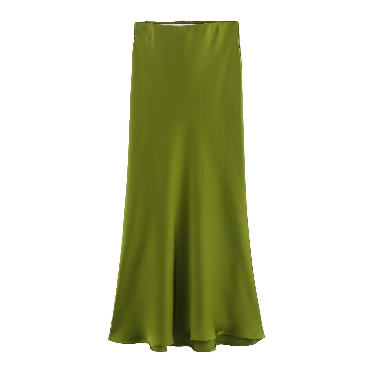 Silk Satin High Waist Maxi Skirt