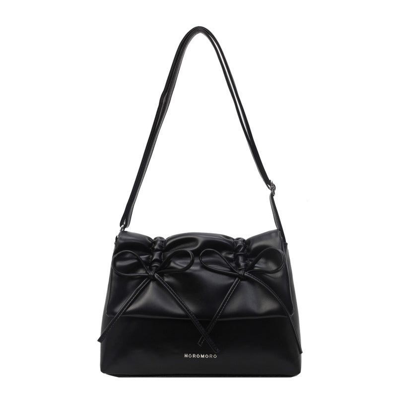 Aesthetic Bow Pu Leather Coquette Shoulder Bag