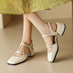 Vintage Low Heel Baotou Sandals