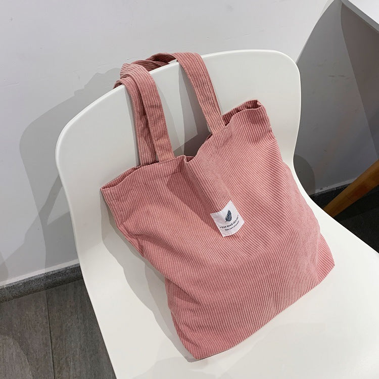 Large Capacity Corduroy Tote Bag