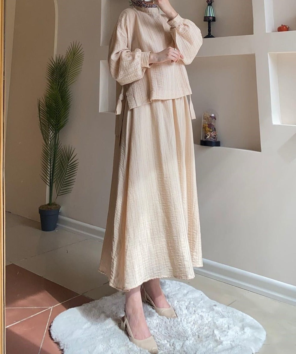 Long Sleeve Shirt Skirt Two-piece Suit