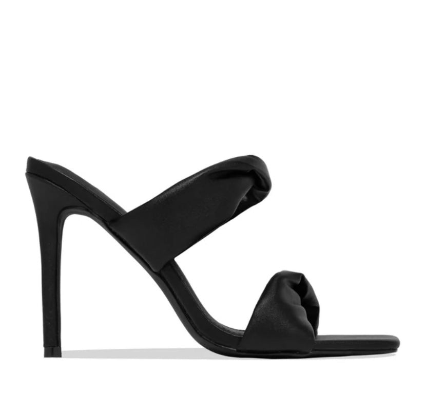 Square Toe Stiletto Heel Sandals