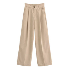 Vintage High Waist Pleated Suit Pants