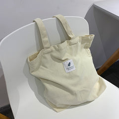 Large Capacity Corduroy Tote Bag