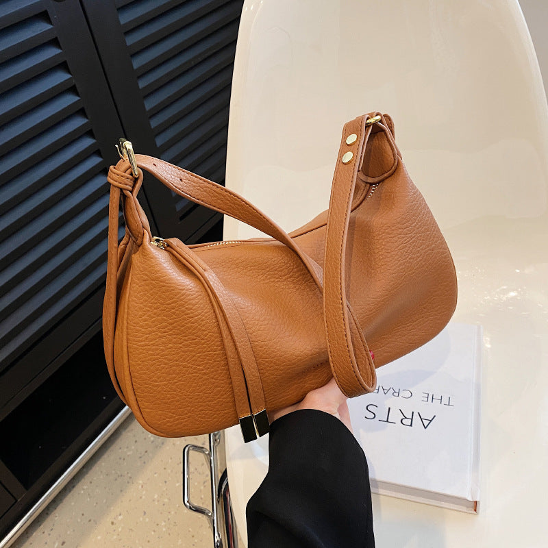 Solid Color Casual Shoulder Bag