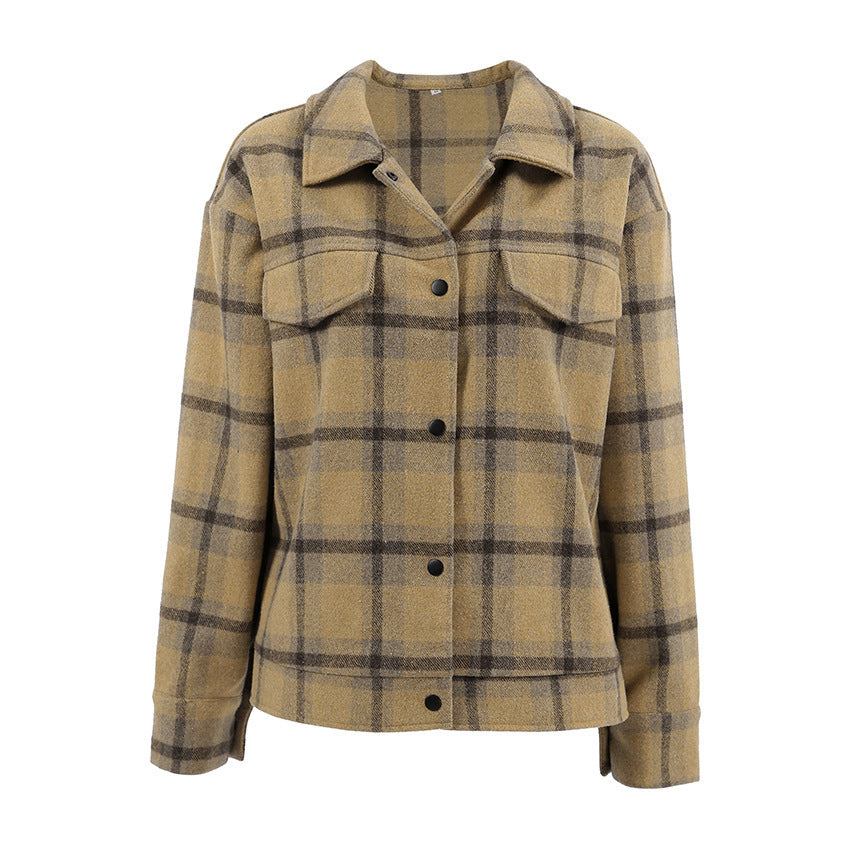 Vintage Plaid Wool Jacket