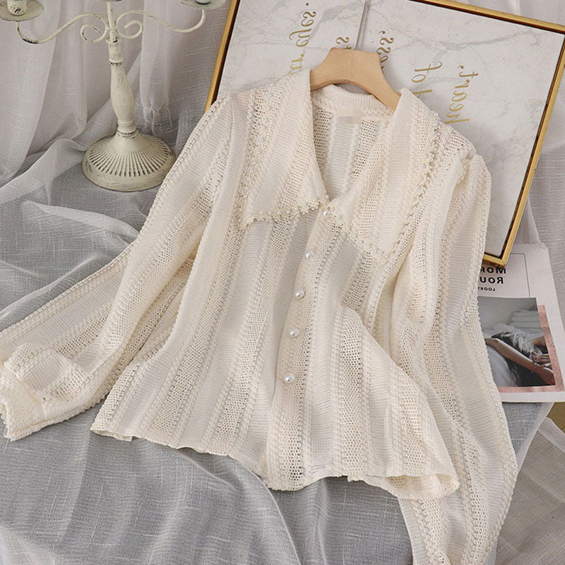 Doll Collar Long Sleeve Blouse