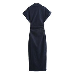 Summer European And American Style Midi Skirt Slim Fit Denim Midi Skirt Dress